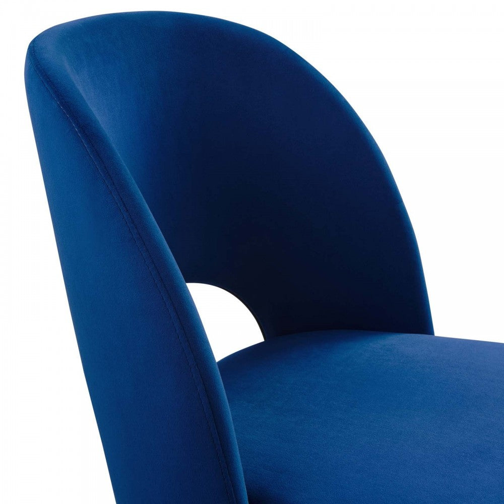 Rouse Performance Velvet Dining Side Chair, Navy