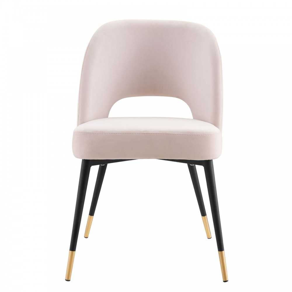 Rouse Performance Velvet Dining Side Chair, Pink