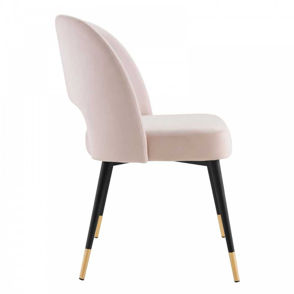 Rouse Performance Velvet Dining Side Chairs - Set of 2, Pink