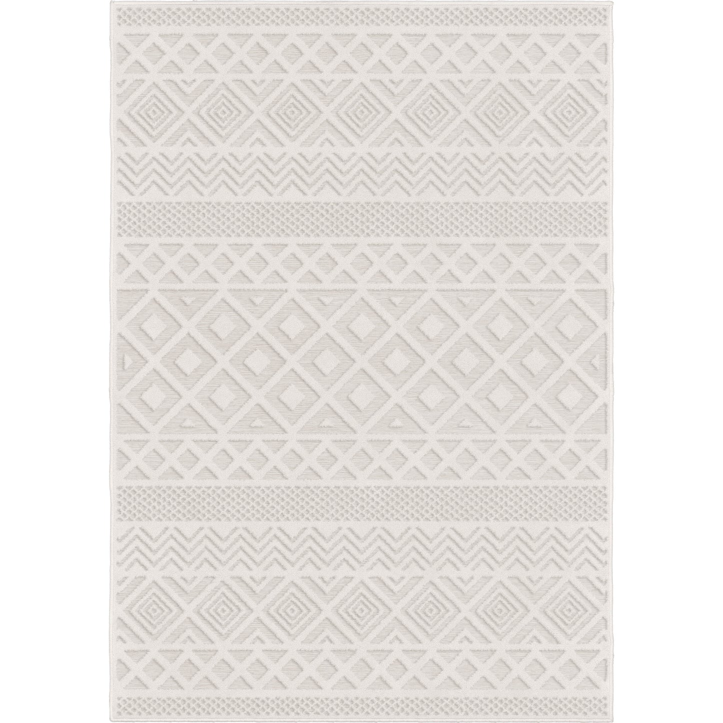 Orian Boucle' Coastal Diamond Natural 46"X65"
