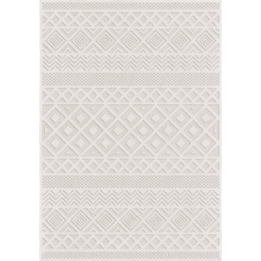 Orian Boucle' Coastal Diamond Natural 93"X130"