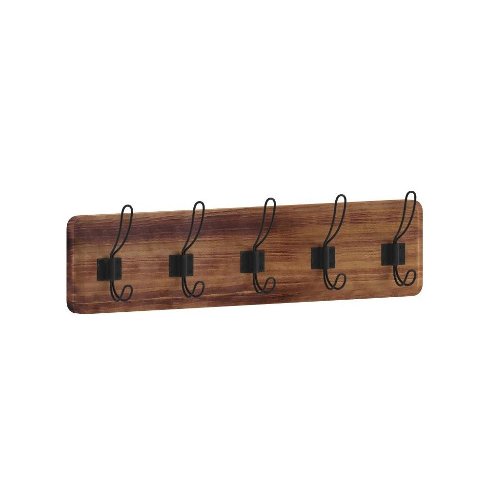 Rustic Brown Wall Coat Rack