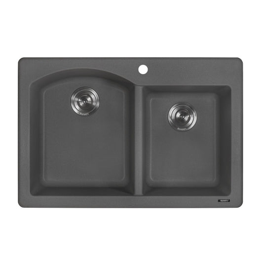 Ruvati 33 x 22 inch Dual Mount Kitchen Sink - Urban Gray