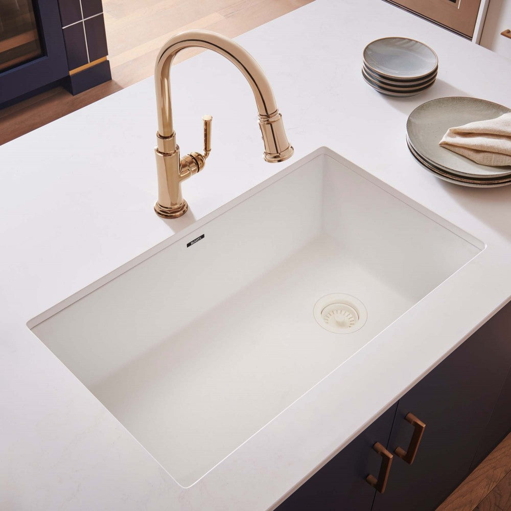 Ruvati epiGranite 31-3/4 x 19-1/4 inch Kitchen Sink - Arctic White