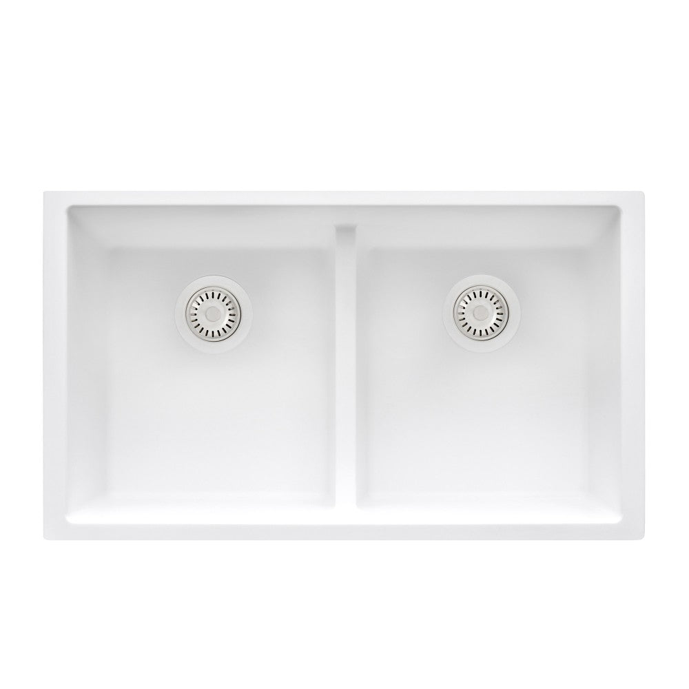 Ruvati epiGranite 33 x 19 inch Granite Composite Kitchen Sink - Arctic White