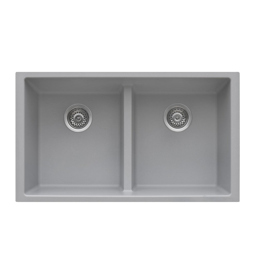 Ruvati epiGranite 33 x 19 inch Granite Composite Kitchen Sink - Silver Gray