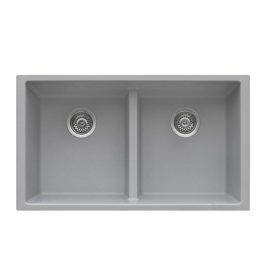 Ruvati epiGranite 33 x 19 inch Granite Composite Kitchen Sink - Silver Gray