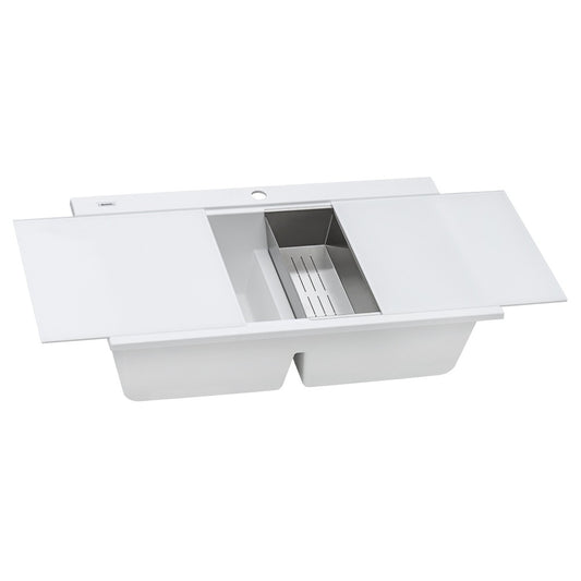 Ruvati epiGranite 34 x 20 inch Topmount Kitchen Sink - Arctic White
