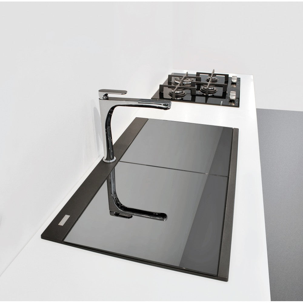 Ruvati epiGranite 34 x 20 inch Topmount Kitchen Sink - Midnight Black