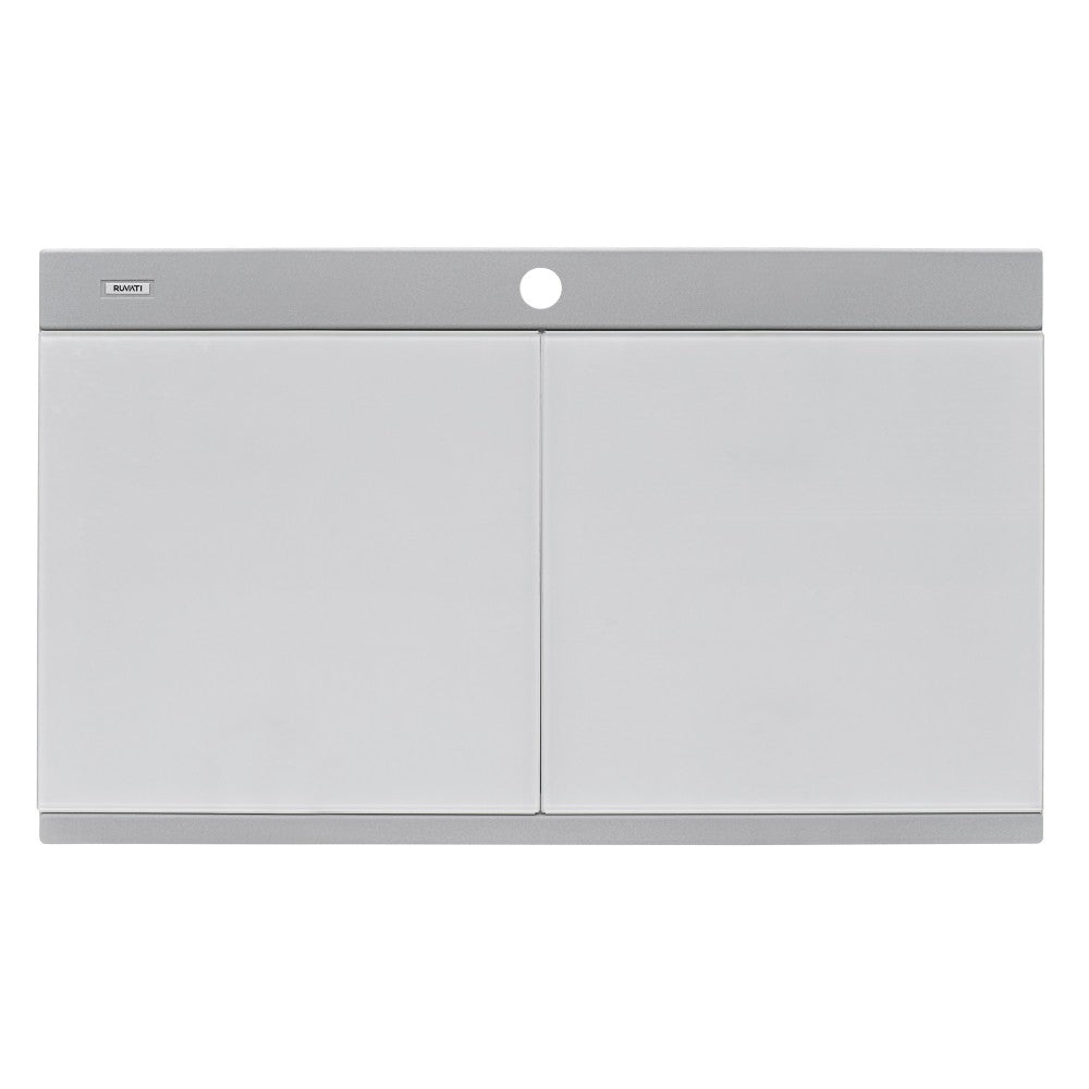 Ruvati epiGranite 34 x 20 inch Topmount Kitchen Sink - Silver Gray