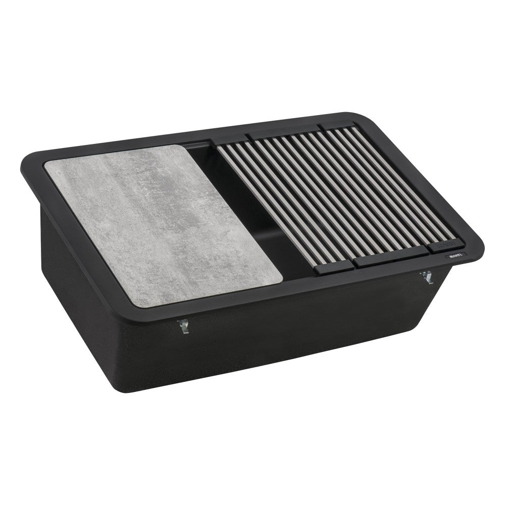 Ruvati epiStage 29.5 x 18.5 inch Kitchen Sink - Midnight Black