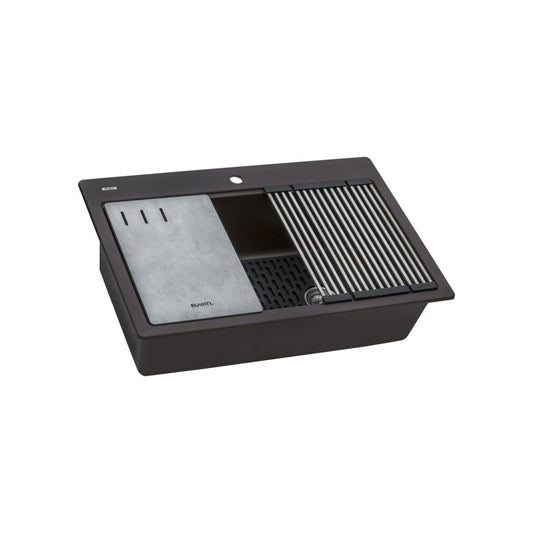 Ruvati epiStage 33 x 22 inch Topmount Kitchen Sink - Espresso