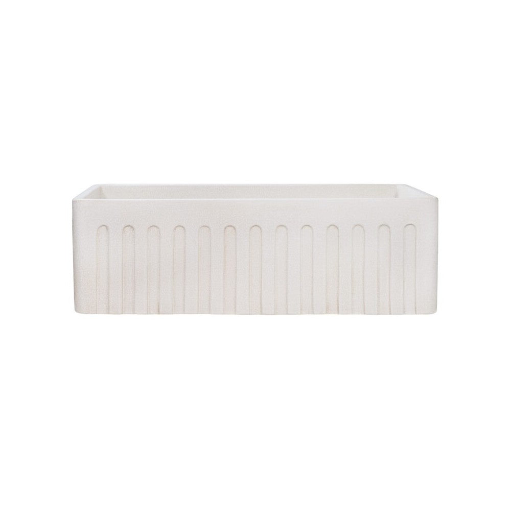 Ruvati Fiamma 33 x 20 inch Farmhouse Fireclay Kitchen Sink - Crackled White