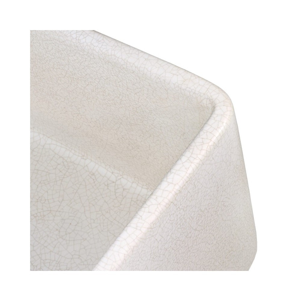 Ruvati Fiamma 33 x 20 inch Farmhouse Fireclay Kitchen Sink - Crackled White