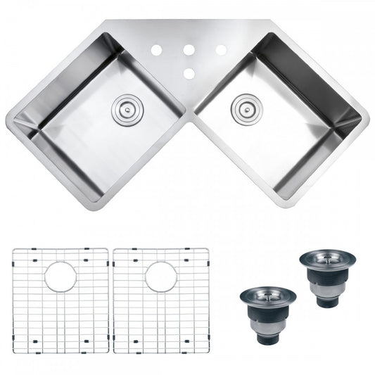 Ruvati Gravena 43 x 21.5 inch Undermount Stainless Steel Kitchen Sink