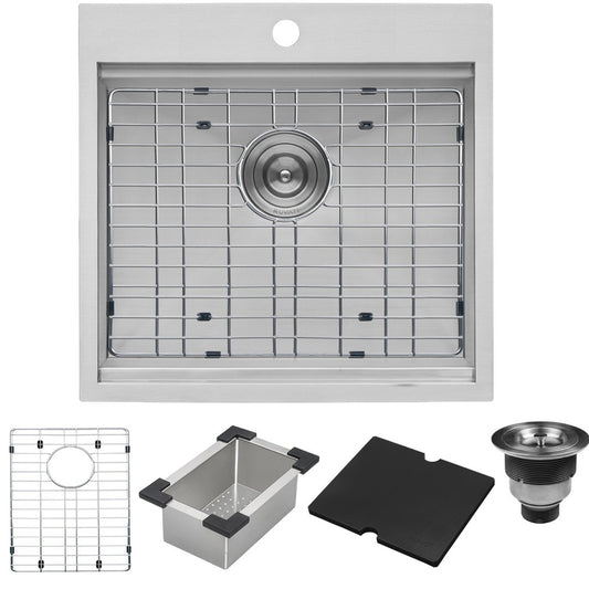Ruvati Merino 21 x 20 inch Topmount Outdoor Sink - Stainless Steel
