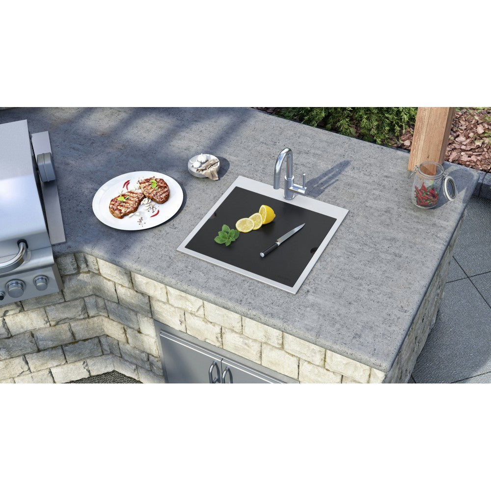 Ruvati Merino 21 x 20 inch Topmount Outdoor Sink - Stainless Steel