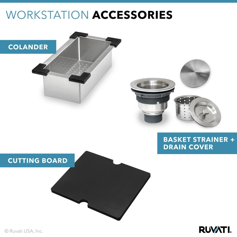 Ruvati Merino 21 x 20 inch Topmount Outdoor Sink - Stainless Steel