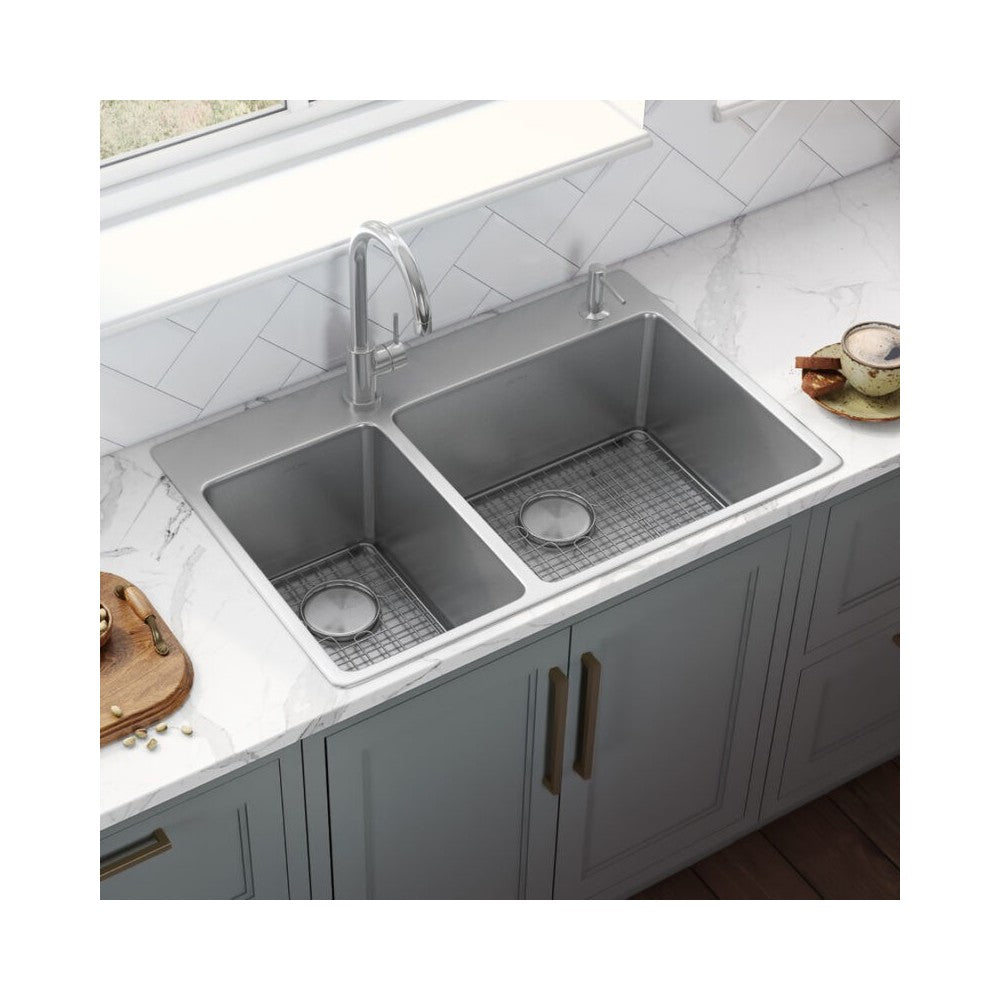 Ruvati Modena 33 x 22 inch Stainless Steel Kitchen Sink - Stainless Steel