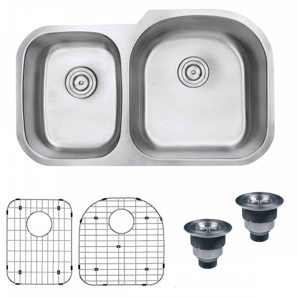 Ruvati Parmi 34 x 20.5 inch Undermount Stainless Steel Kitchen Sink
