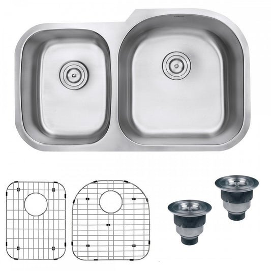 Ruvati Parmi 34 x 20.5 inch Undermount Stainless Steel Kitchen Sink