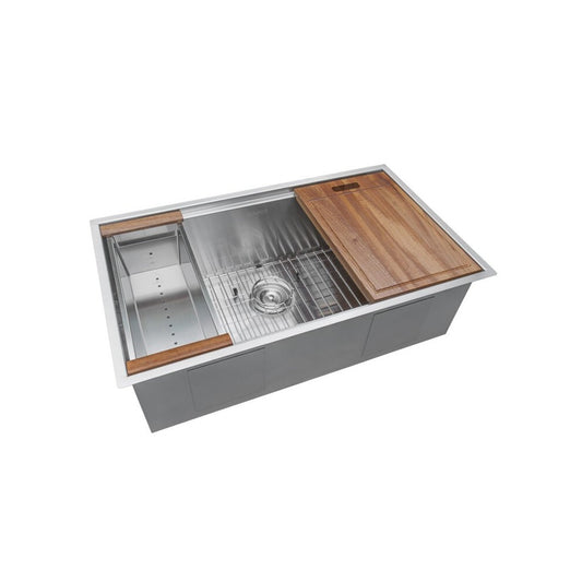 Ruvati Roma Pro 32 x 19 inch Undermount Stainless Steel Kitchen Sink