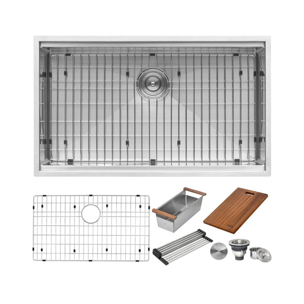 Ruvati Roma Pro 32 x 19 inch Undermount Stainless Steel Kitchen Sink
