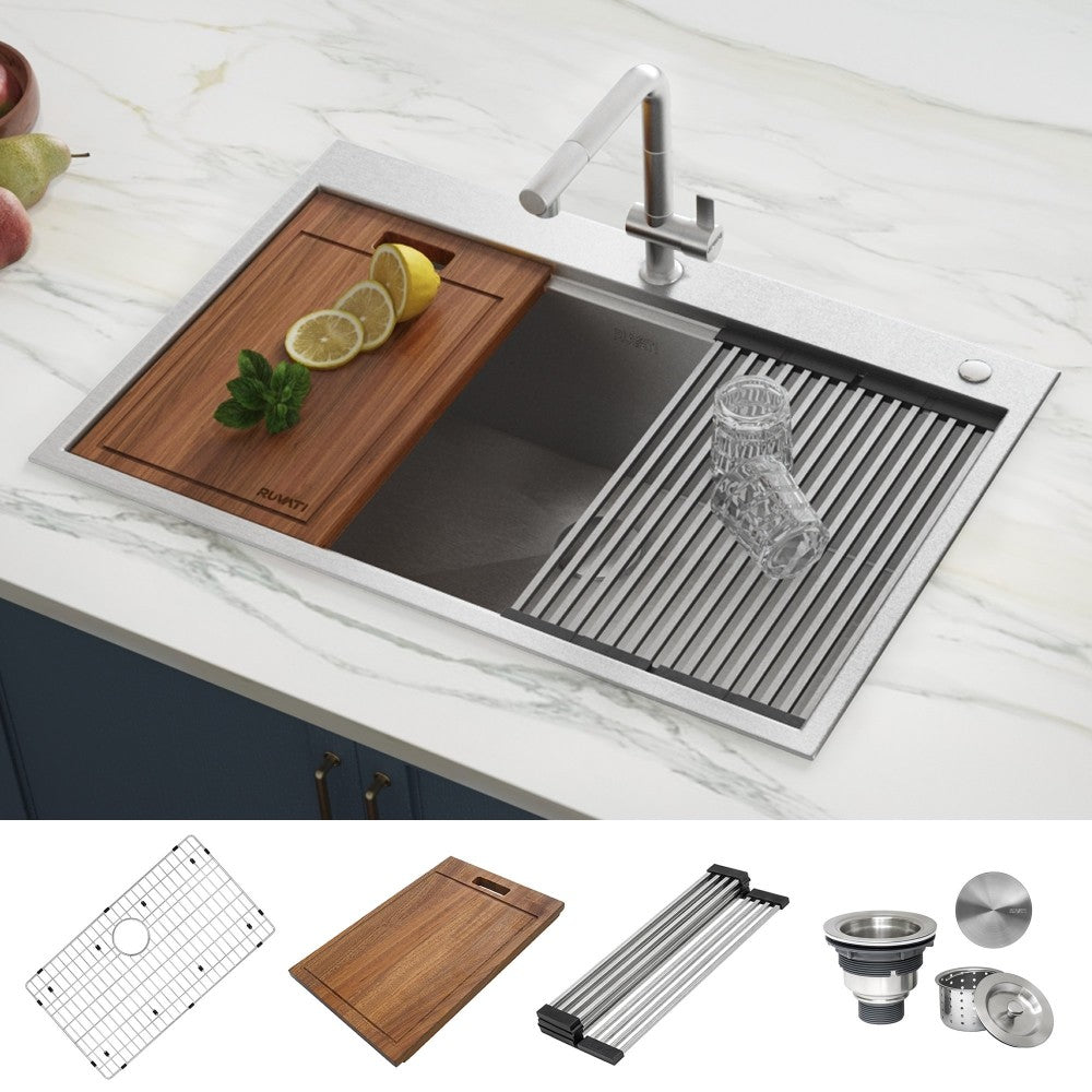 Ruvati Siena 33 x 22 inch Topmount Kitchen Sink - Stainless Steel