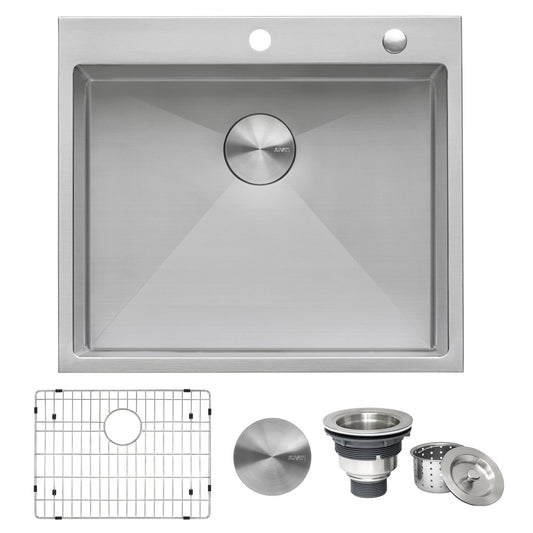 Ruvati Tirana Pro 25 x 22 inch Topmount Stainless Steel Kitchen Sink