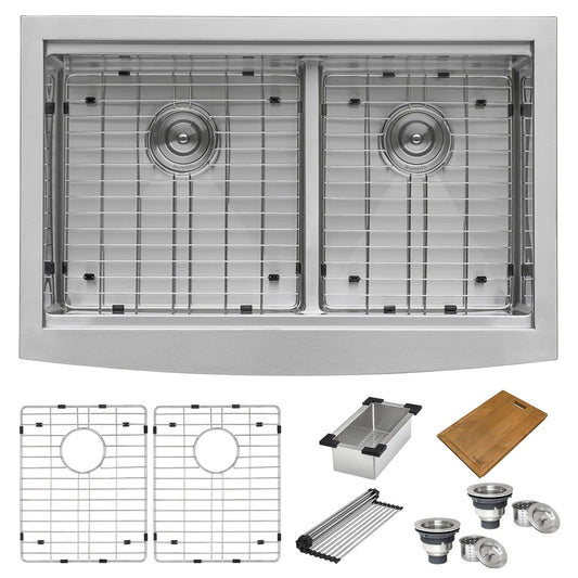 Ruvati Verona 33 x 22 inch Apron Front Stainless Steel Kitchen Sink