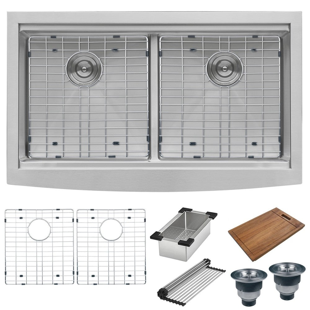 Ruvati Verona 36 x 21 inch Apron Front Stainless Steel Kitchen Sink