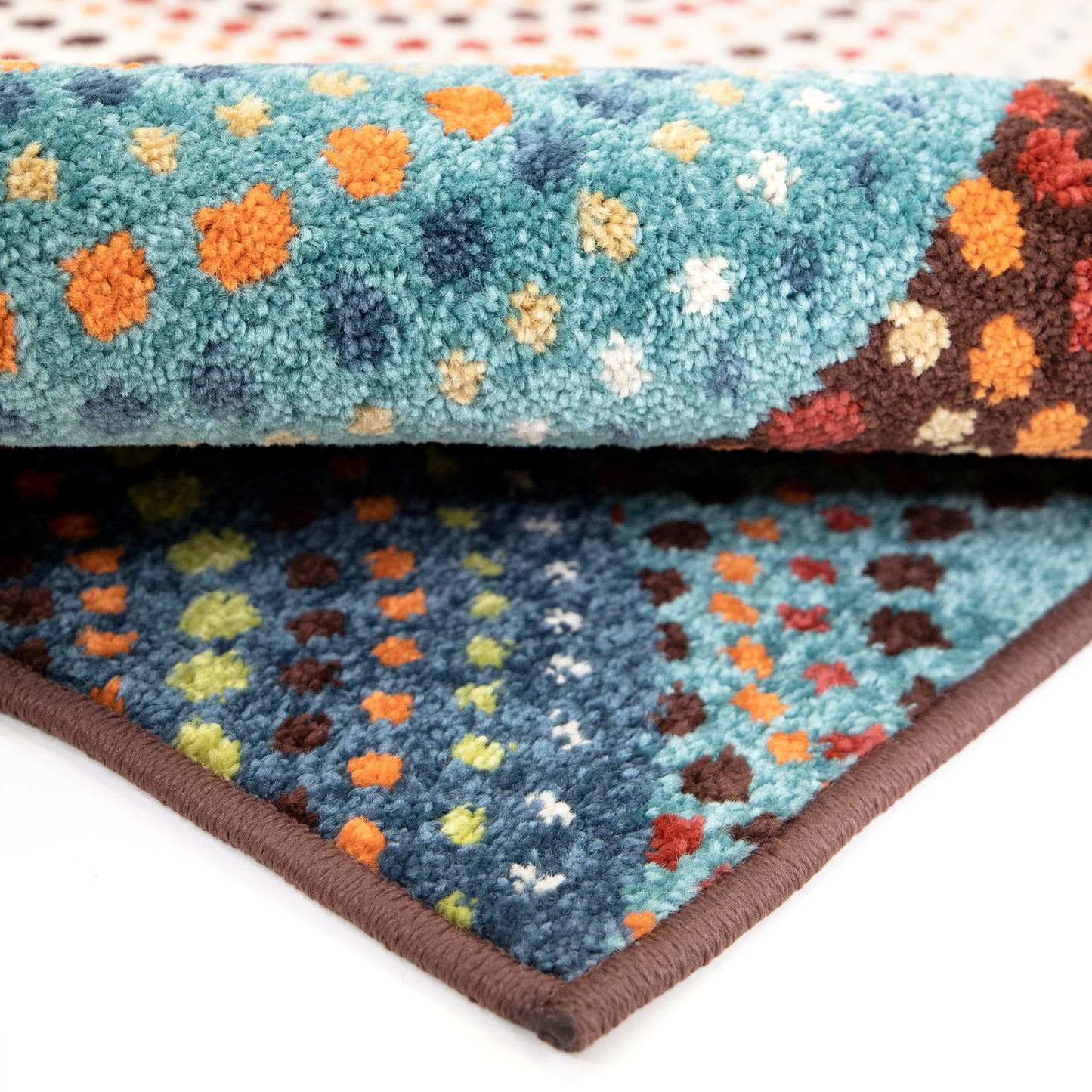 Orian Courtyard Bright Dotted Circles Multi 22"X60"