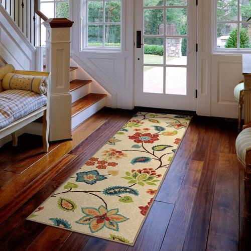 Orian Veranda Garden Chintz Ivory 22"X89"