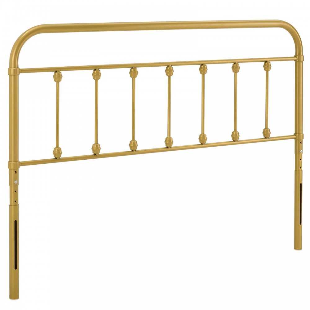 Sage Full Metal Headboard, Gold