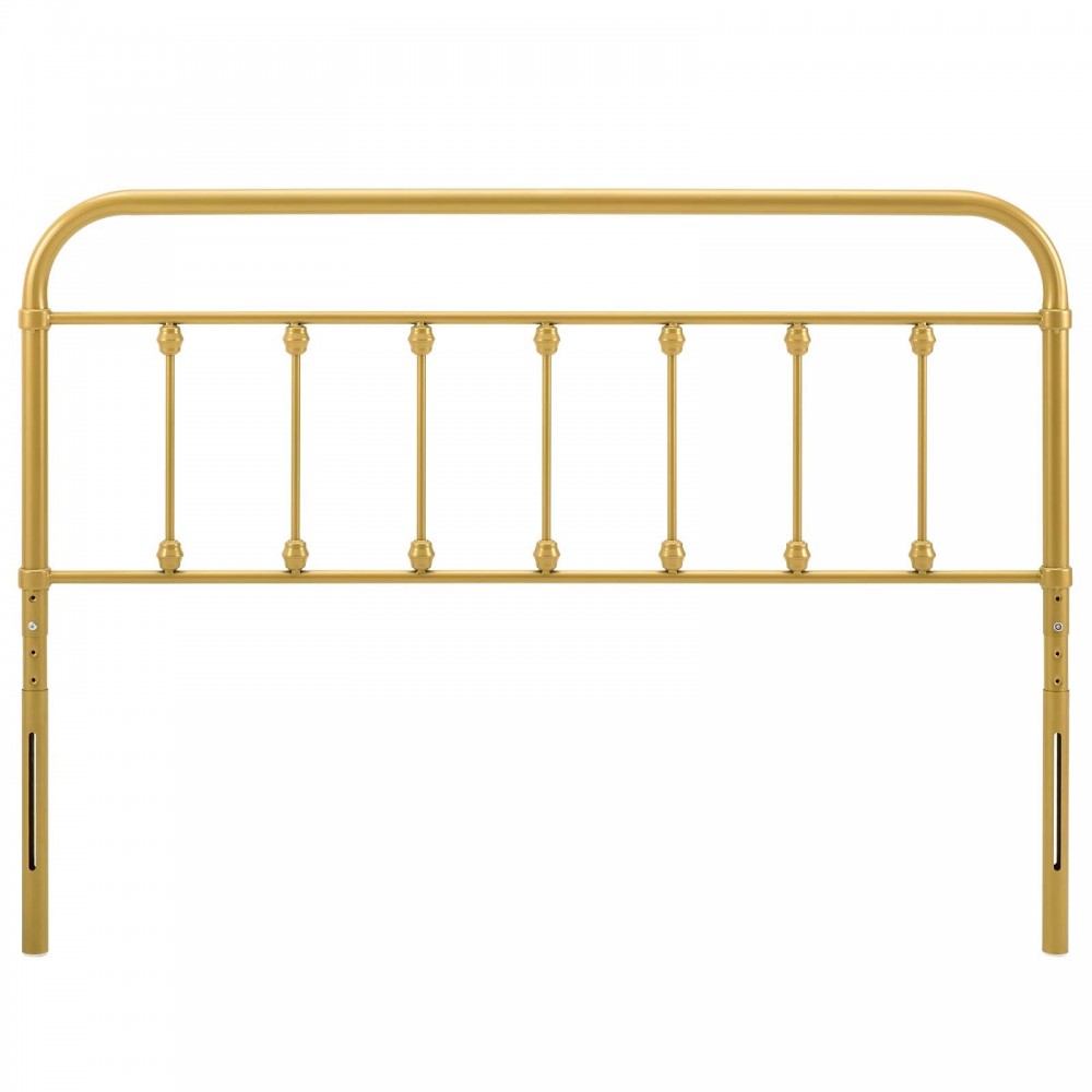 Sage Full Metal Headboard, Gold