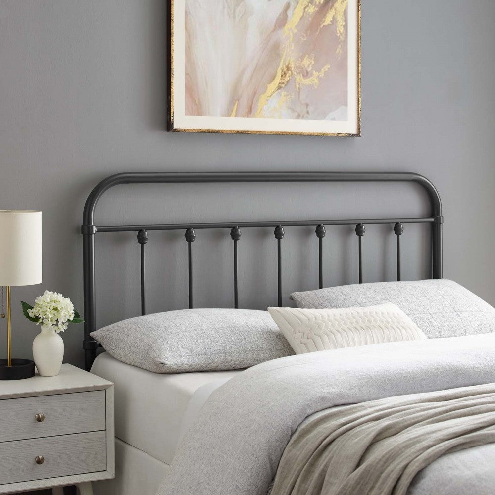 Sage Full Metal Headboard, Gray