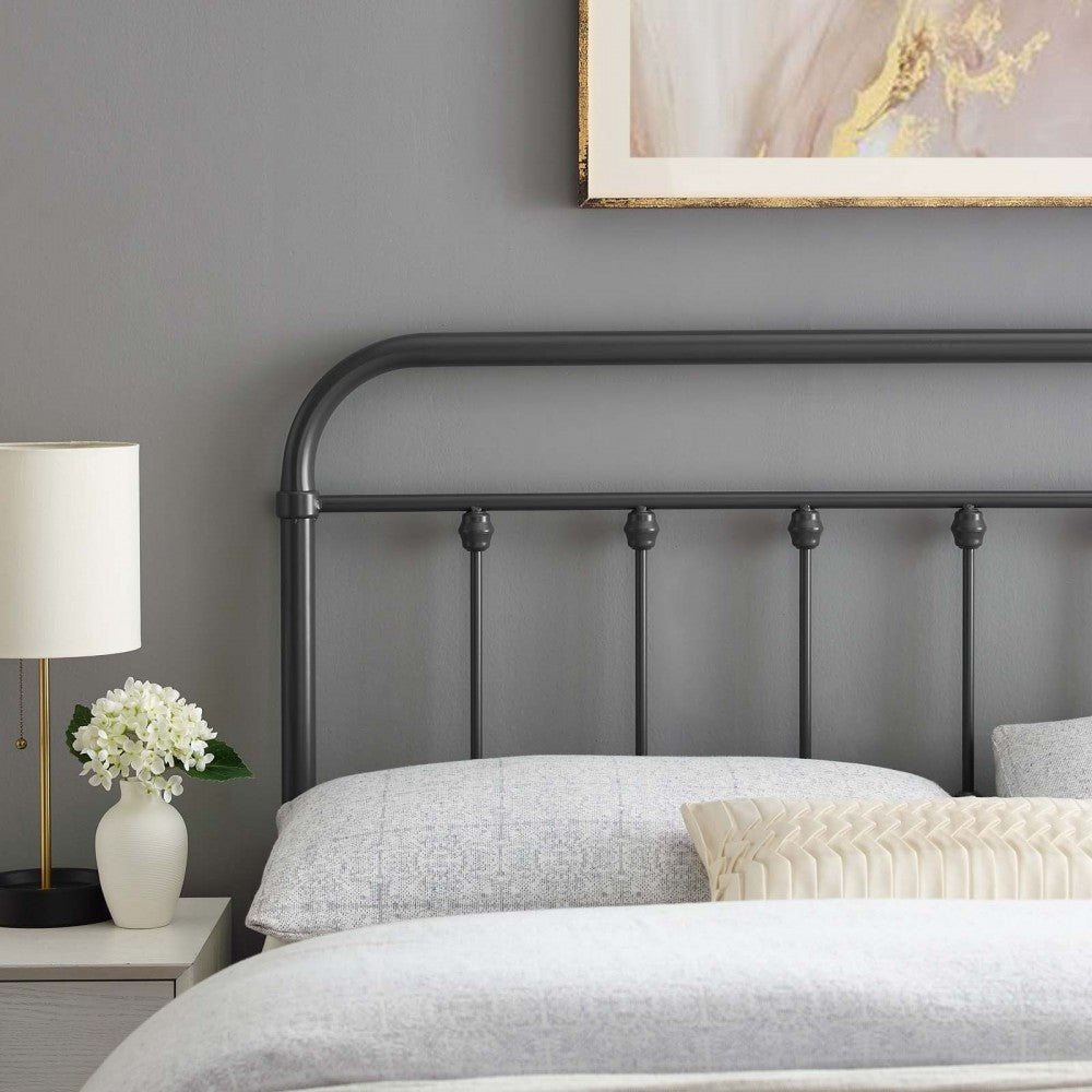 Sage King Metal Headboard, Gray