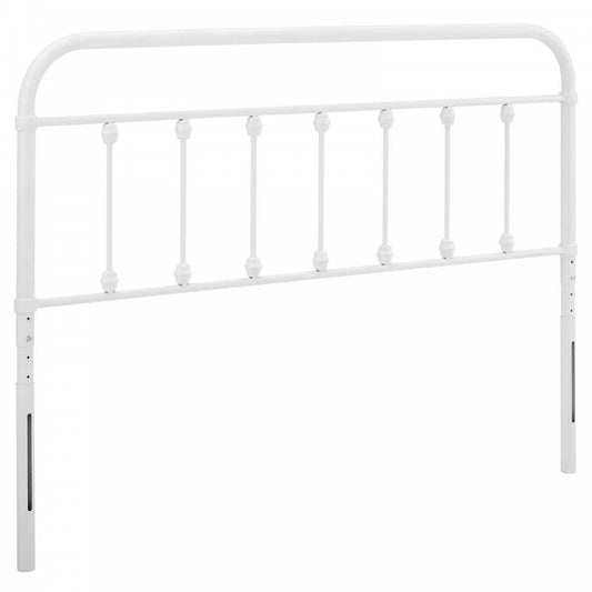 Sage King Metal Headboard, White