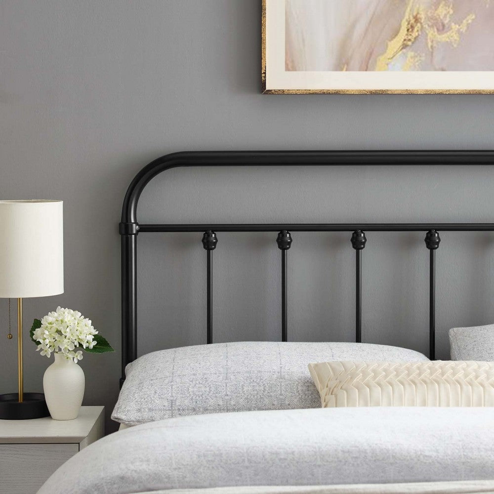 Sage King Metal Headboard, Black