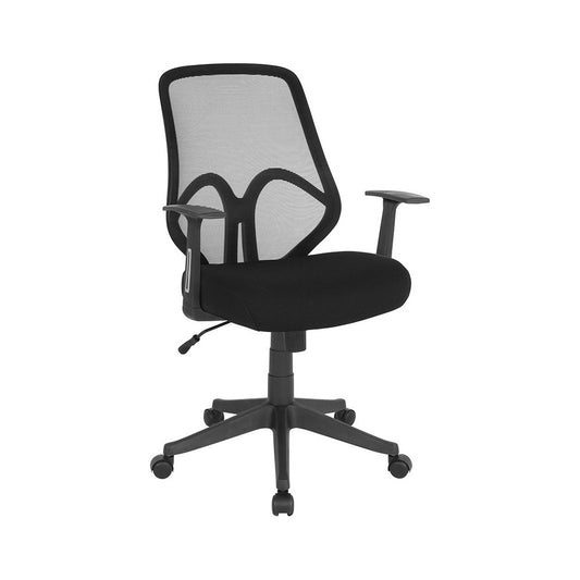 Salerno Series High Back Black Mesh Office Chair with Arms
