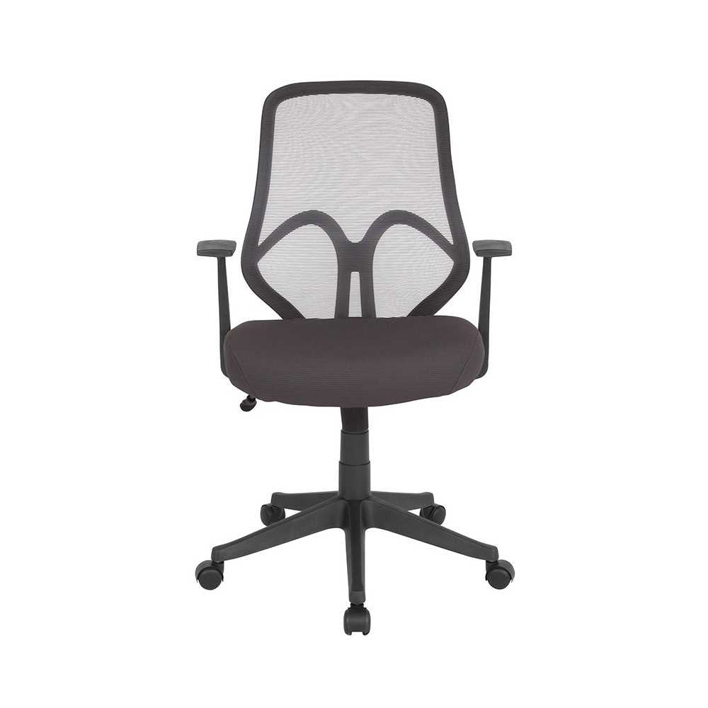 Salerno Series High Back Dark Gray Mesh Office Chair with Arms