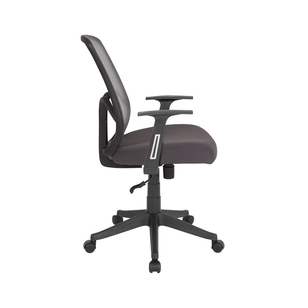 Salerno Series High Back Dark Gray Mesh Office Chair with Arms