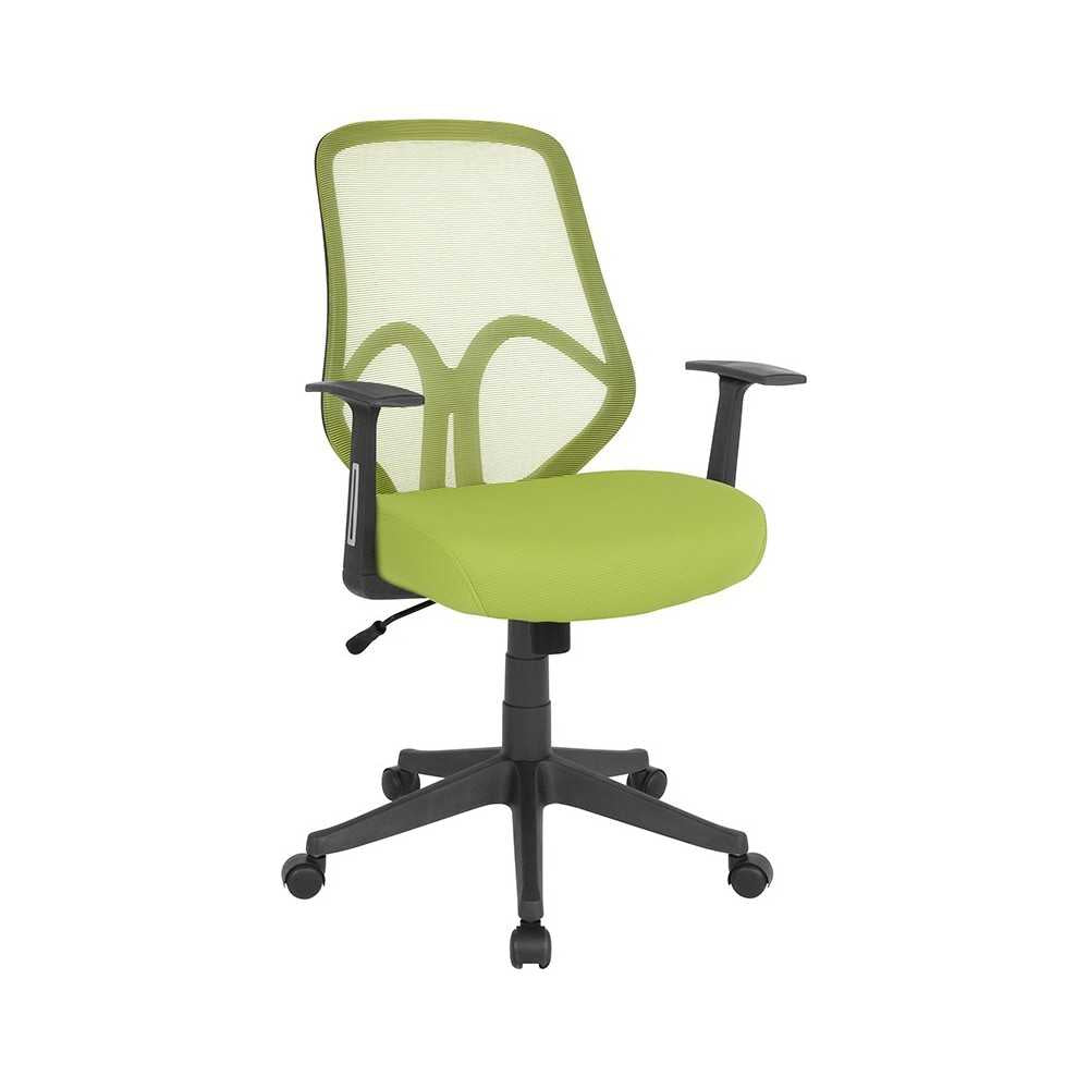 Salerno Series High Back Green Mesh Office Chair with Arms