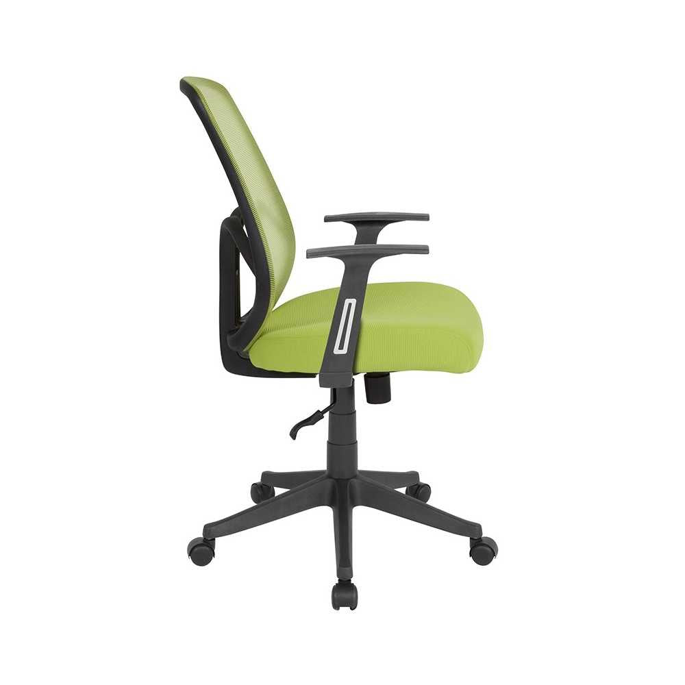 Salerno Series High Back Green Mesh Office Chair with Arms