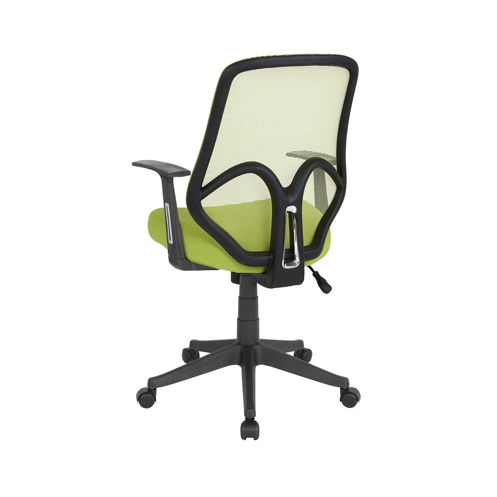 Salerno Series High Back Green Mesh Office Chair with Arms