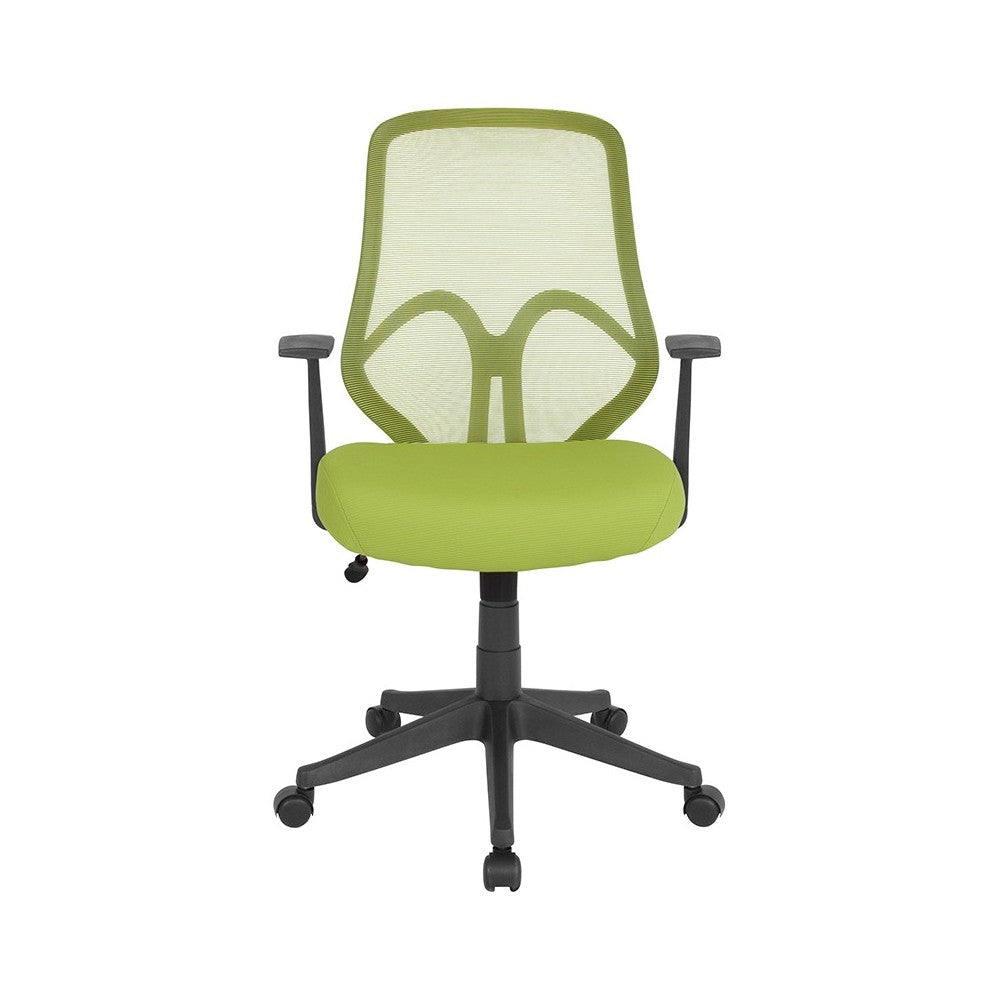 Salerno Series High Back Green Mesh Office Chair with Arms
