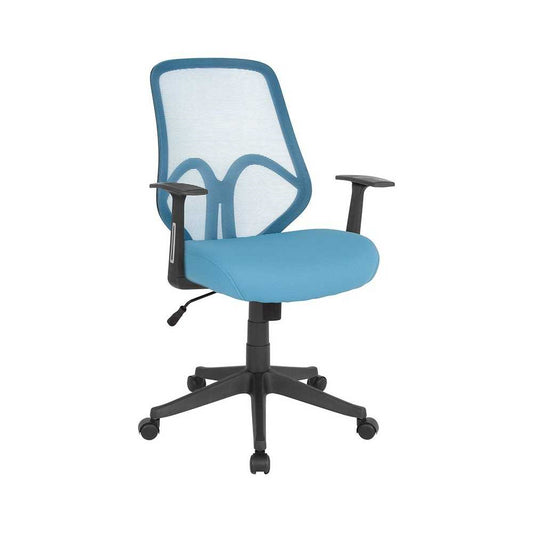 Salerno Series High Back Light Blue Mesh Office Chair with Arms