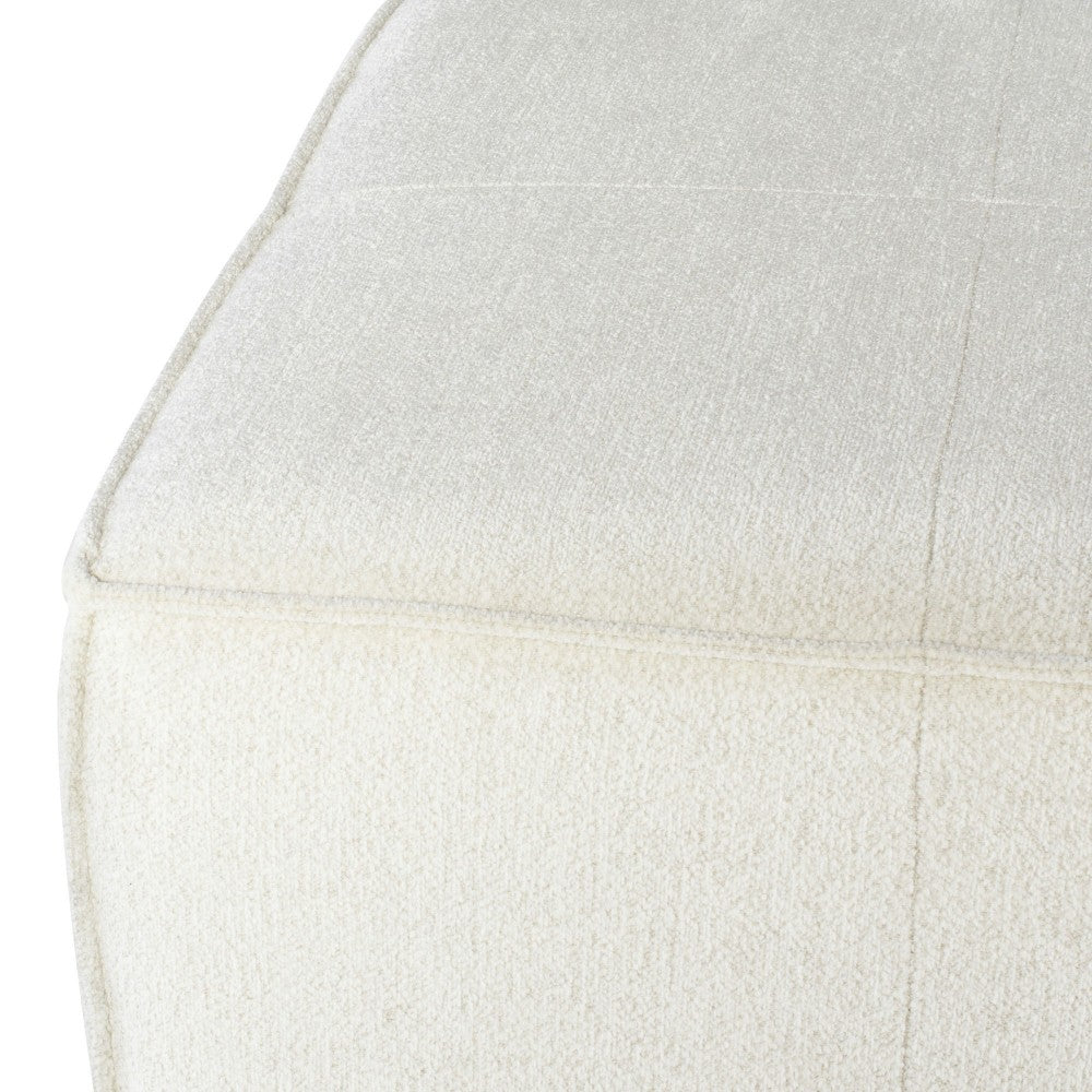 Santina Coconut Fabric Sofa Ottoman