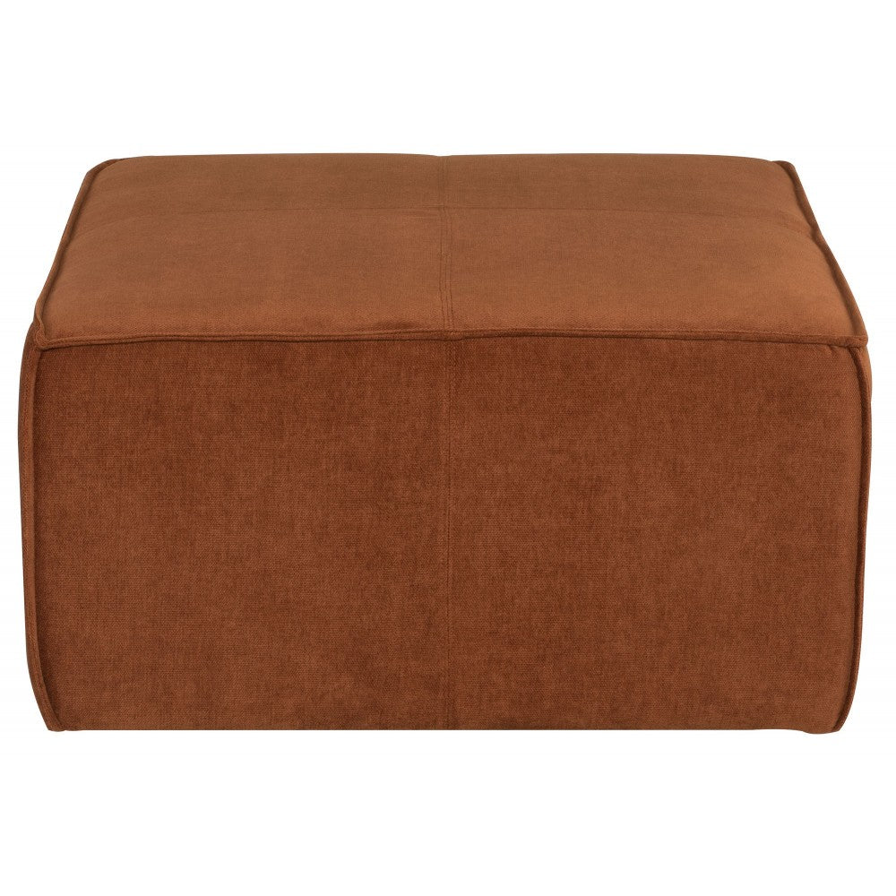 Santina Terracotta Fabric Sofa Ottoman