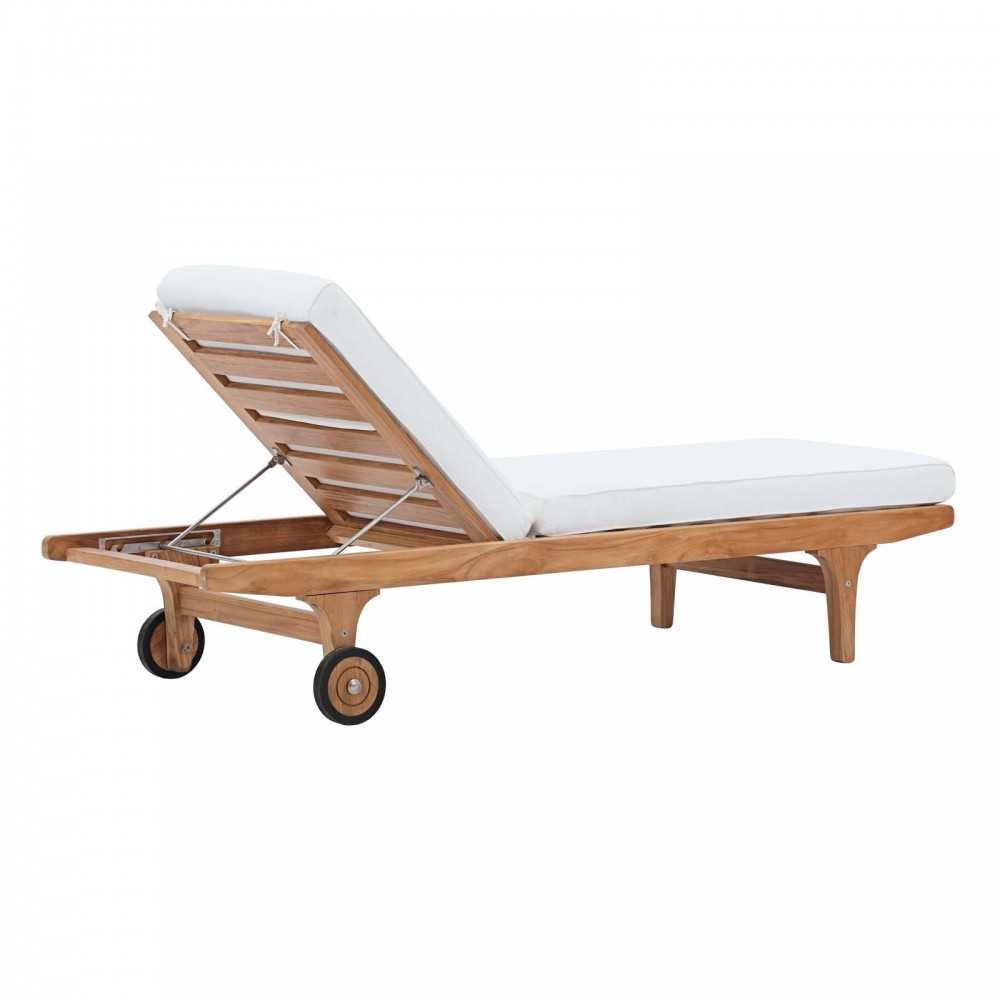 Saratoga Outdoor Patio Teak Chaise Lounge